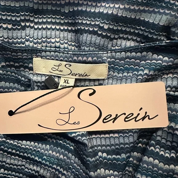 Les Serein Cowl Drape Neck Flutter Sleeve Side-ruched Top - Picture 5 of 8